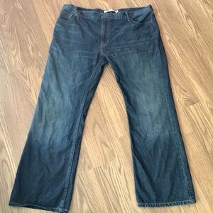 Levis 527 Mens Boot Cut Jeans 42 X 32 Dark Denim 100% Cotton